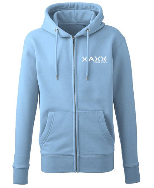 XAXX® ZIP - HOODIE LIGHT BLUE UNISEX