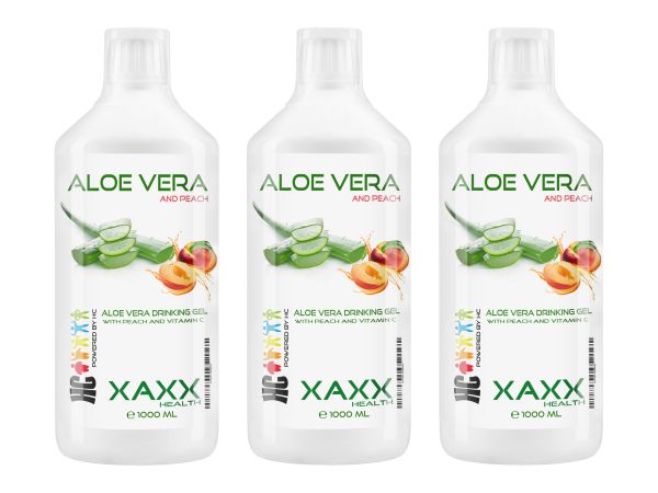 Aloe Vera Drinking Gel mit Pfirsich & Vitamin C 3er-Set