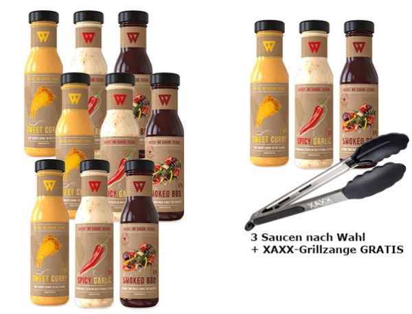 9+3 Wundersaucen 3 Gratis Saucen + Grillzange